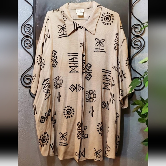 2 Plus Size Bundle/ VTG Ivy Rose Art Buttons Down Shirt Top Animal Print Blouse - Picture 6 of 9